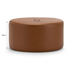 Whisky Tan Meryl Faux Leather Ottoman